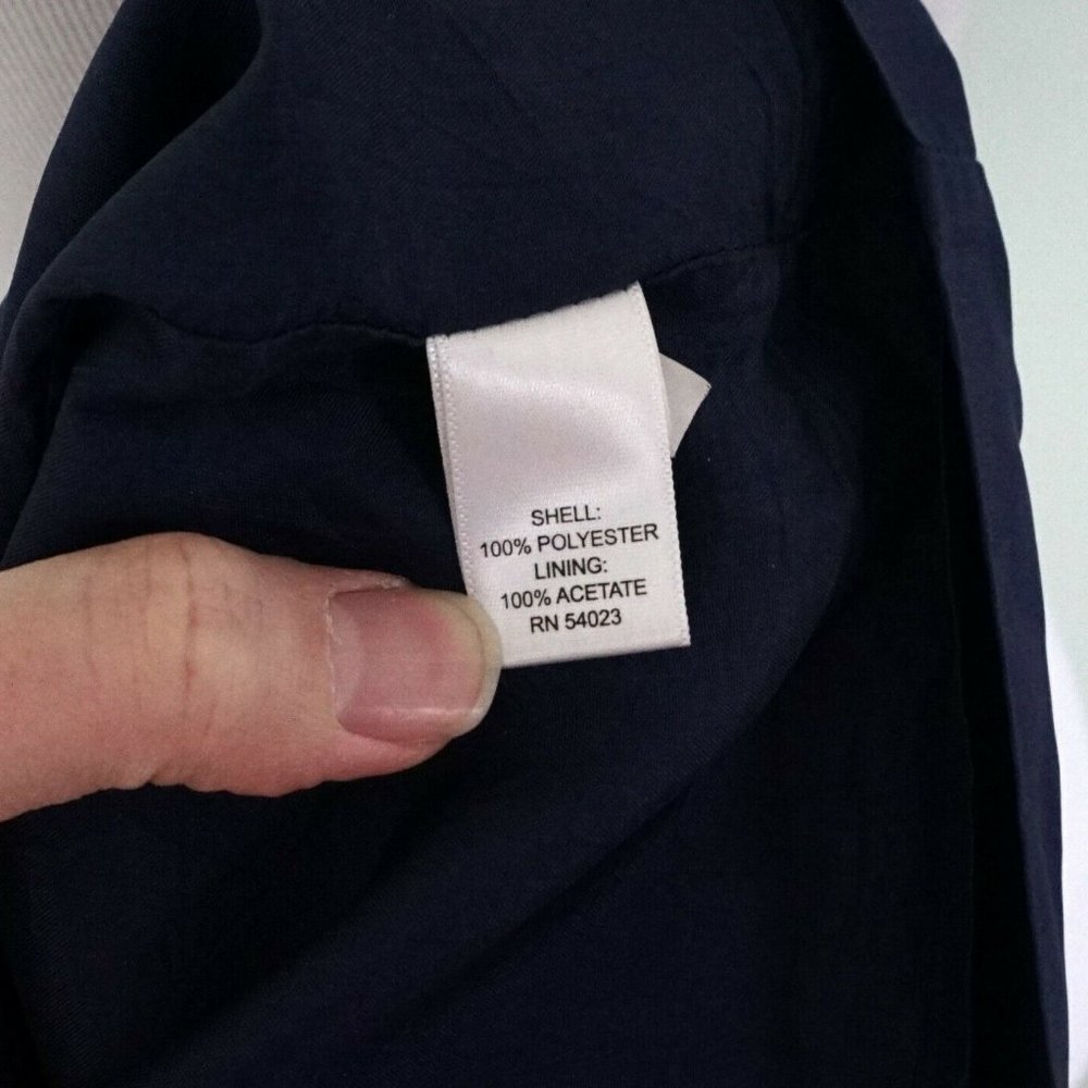 BANANA REPUBLIC Blue Pleated Zip Career Work Skirt - Picture 6 of 6